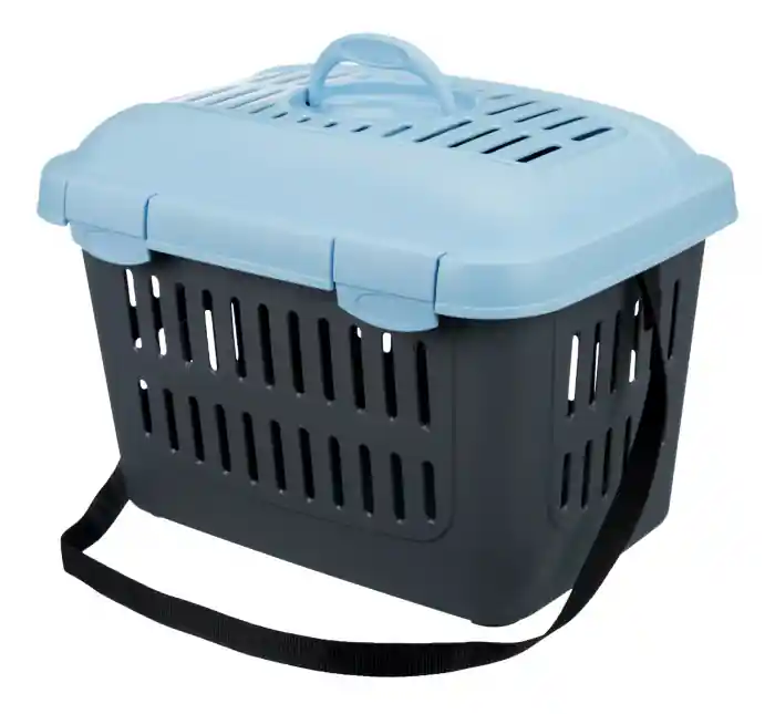 Cumpără online Cusca De Transport Pentru Rozatoare, Midi-Capri, 44x33x32 cm, Pana la 5 kg, Gri/Turcoaz, 39792