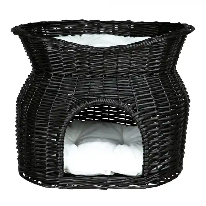 (-20%) Culcus Din Rachita Cu Pat Deasupra, 54x43x37 cm, Negru, 2872 Cumpărături sigure