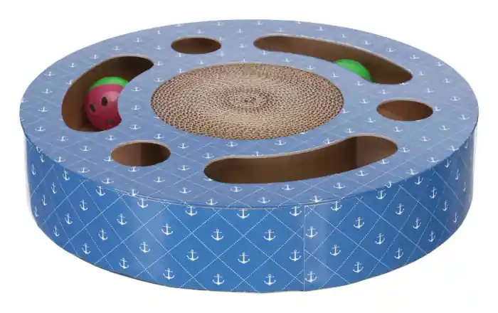 (-26%) Carton De Zgariat, Rotund Cu 2 Mingi, 33x5.5 cm, Albastru, 48004 Ultima șansă