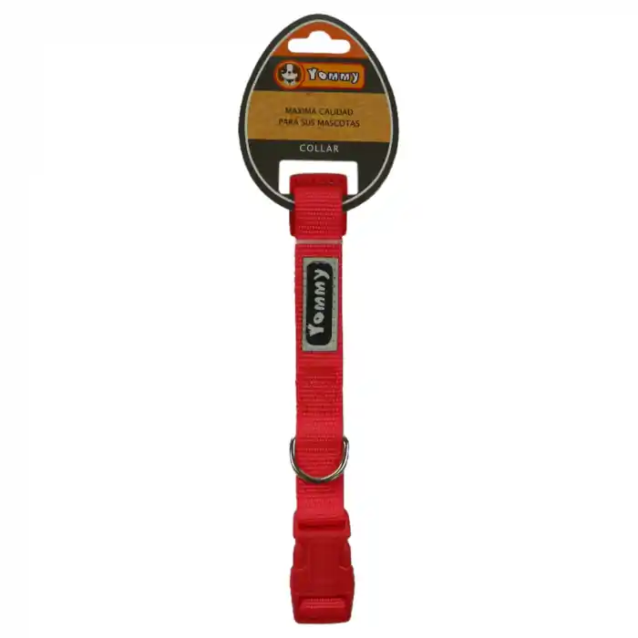 Zgarda chinga textila 20 mm/35 - 50 cm rosu Preț redus