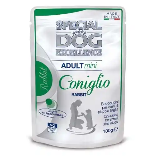 Disponibil imediat Hrana Umeda Pentru Caini, Special Dog Excellence, Adult Mini, Iepure, 100 g