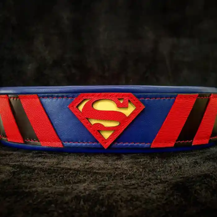Zgarda Superman, Piele Naturala, M/L/XL, pentru Cane Corso, Labrador, Amstaff etc Ofertă