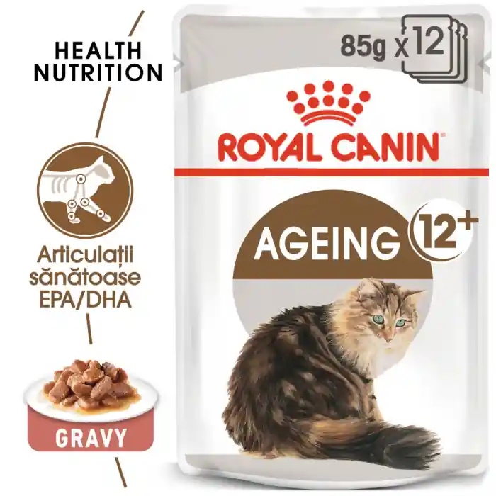 Royal Canin Ageing 12+ Gravy 12x85g Expediere rapidă