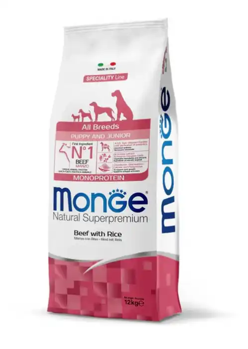 Premium 1365 MONGE D SPREM AB -PUPPY BEEF&RICE 12KG