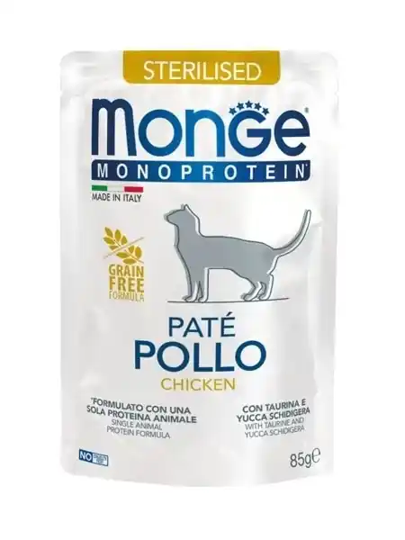 3710 MONGE C SPREM POUCHES-PATE STERILISED CHICKEN 85GR Expediere rapidă