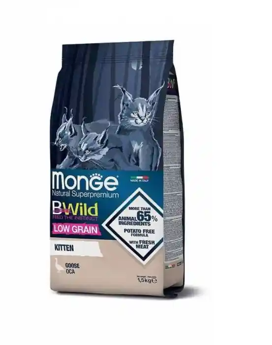 2041 MONGE C BWILD LOW GRAIN GOOSE-KITTEN 1,5KG Bestseller