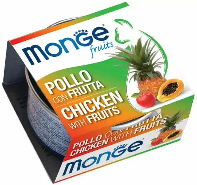 3376 MONGE C SPREM CHICKEN&FRUITS 80GR Mai ieftin