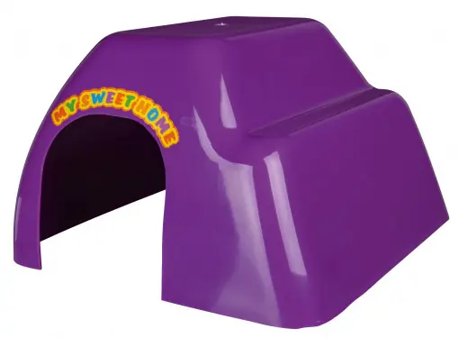Casuta pentru Porcusori de Guineea/Iepuri Pitici, Plastic, 29 x 19 x 33 cm, Diverse Culori Promoție