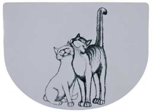 Servet Pussy Cats pentru Castron, Pisici, Plastic, 40 x 30 cm, Alb Doar azi
