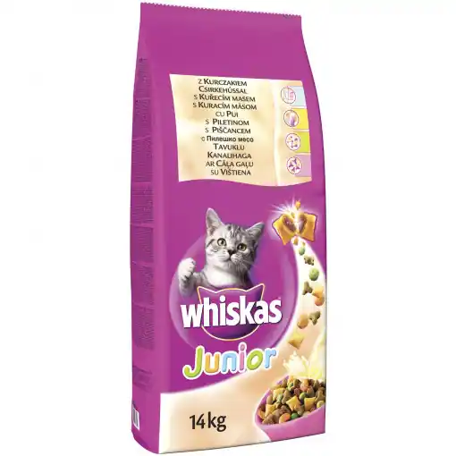 Whiskas Uscat, Junior, Pui, 14 kg Popular