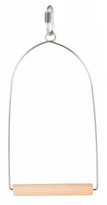 Leagan Arc pentru Pasari, Lemn/Metal,10 x 22 cm Nu rata