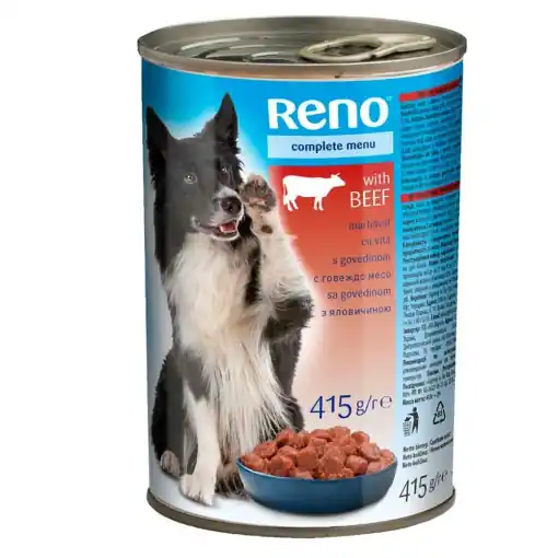 Preferatul clienților Hrana Umeda Pentru Caini, Reno Adult, Vita, 415 g