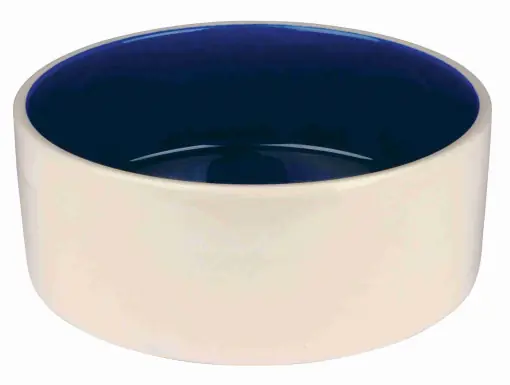 Calitate înaltă Castron Ceramic, Crem/Albastru, Dimensiune 2.3 l/ø 22 cm