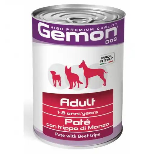 Hrana Umeda Pentru Caini, Gemon Adult, Pate Cu Burta/Vita, 400 g Doar azi