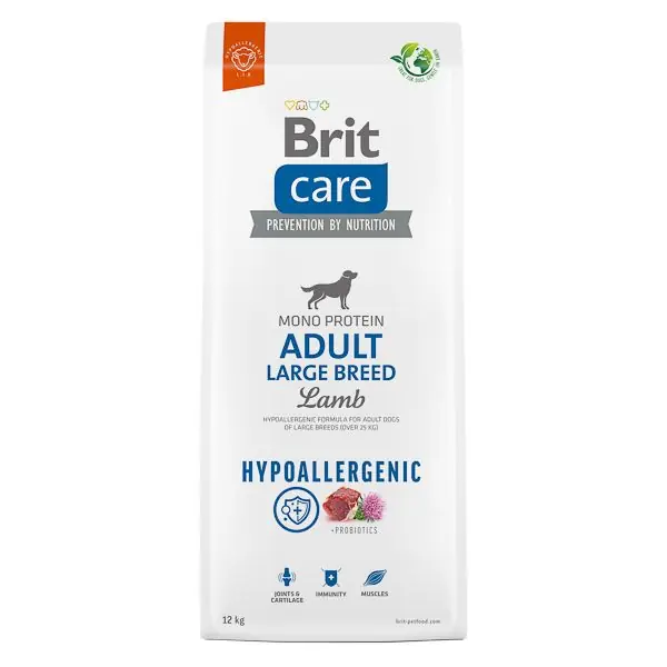 Ieftin BRIT CARE Hypoallergenic Adult Large Breed, cu Miel, Hrană Uscata Monoproteică pentru Câini Adulți de Talie Mare, 12kg