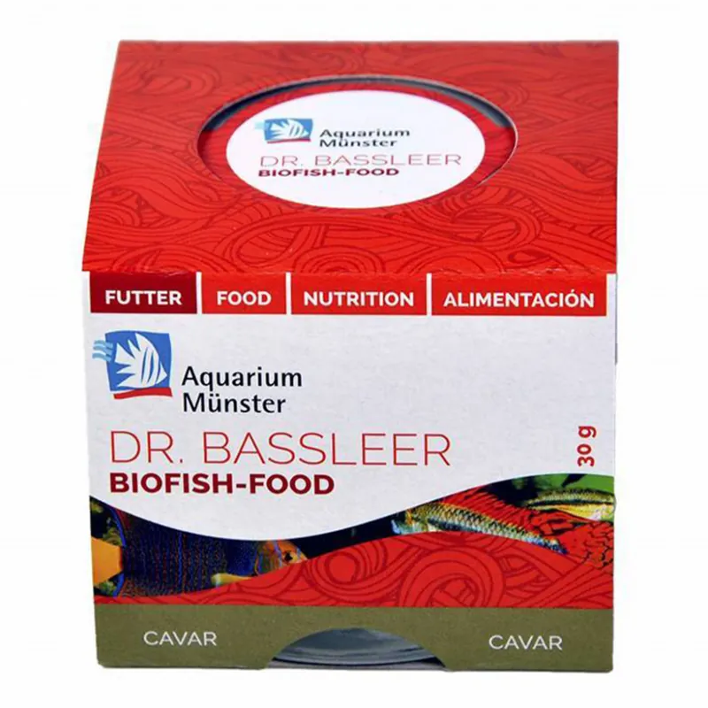 Reducere extra Aquarium Munster DR. BASSLEER Biofish Food Cavar 30 g – Hrana Granulata Super-Premium, Alternativă Excelenta la Hrana Congelată pentru Pesti de Acvariu
