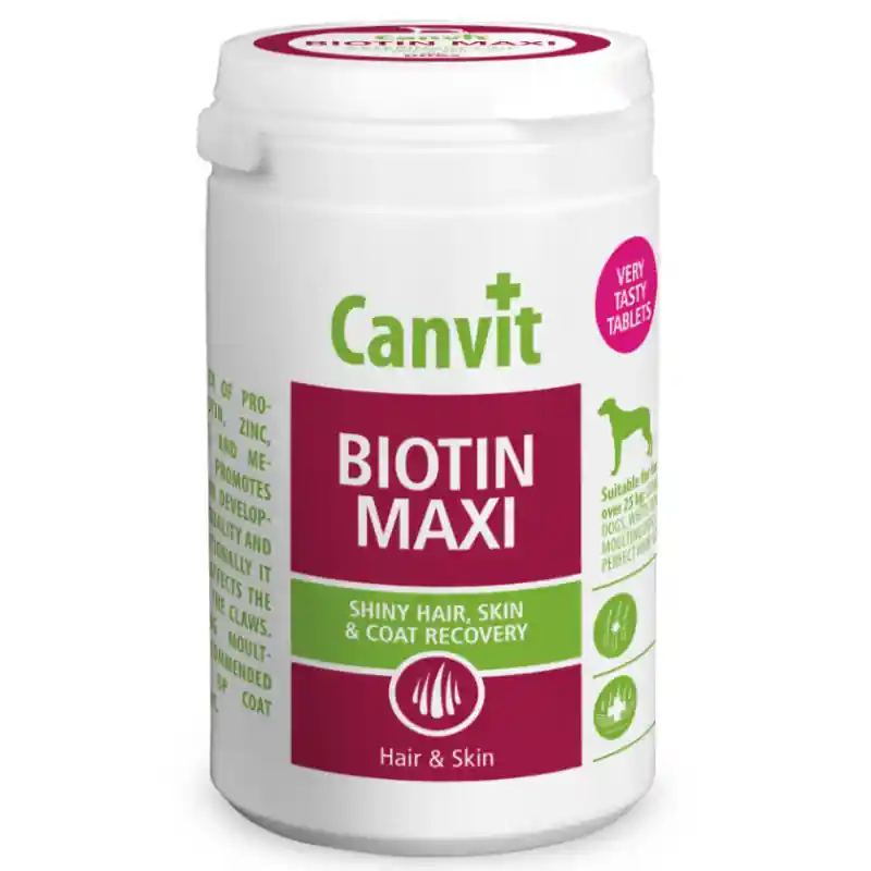CANVIT Biotin Maxi for Dogs 500 g – Supliment pentru Piele Sanatoasa si Blana Stralucitoare la Cainii de Talie Mare Reducere