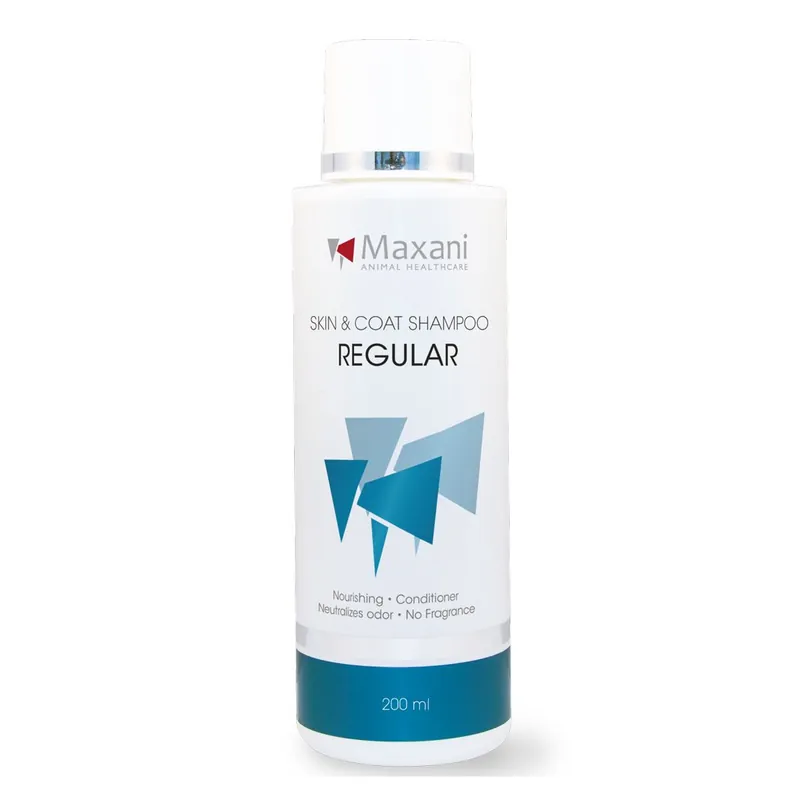 MAXANI Regular Skin & Coat Shampoo 200 ml – Șampon Dermatologic Bland, cu Mușețel și Miere, Fără Parfum, pentru Câini și Pisici cu Piele Normală sau Deshidratată Ofertă de sezon