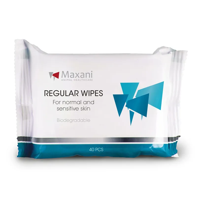 MAXANI Regular Wipes 40 buc – Servetele Dermatologice Fara Alcool pentru Curatarea si Ingrijirea Zilnica a Cainilor si Pisicilor, Biodegradabile Discount