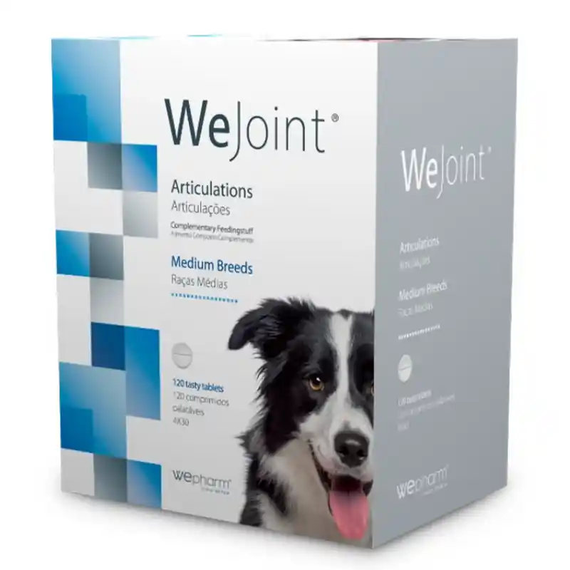 WePHARM WeJoint Medium Breeds 120 Comprimate – Supliment cu Glucozamina, Condroitina si MSM pentru Sustinerea Articulatiilor la Caini de Talie Medie Vezi acum