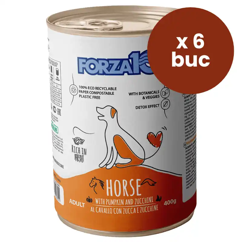 FORZA 10 Maintenance cu Cal, Dovleac si Dovlecel, 6x400 g – Multipack Hrana Umeda Completa pentru Caini Adulti Popular