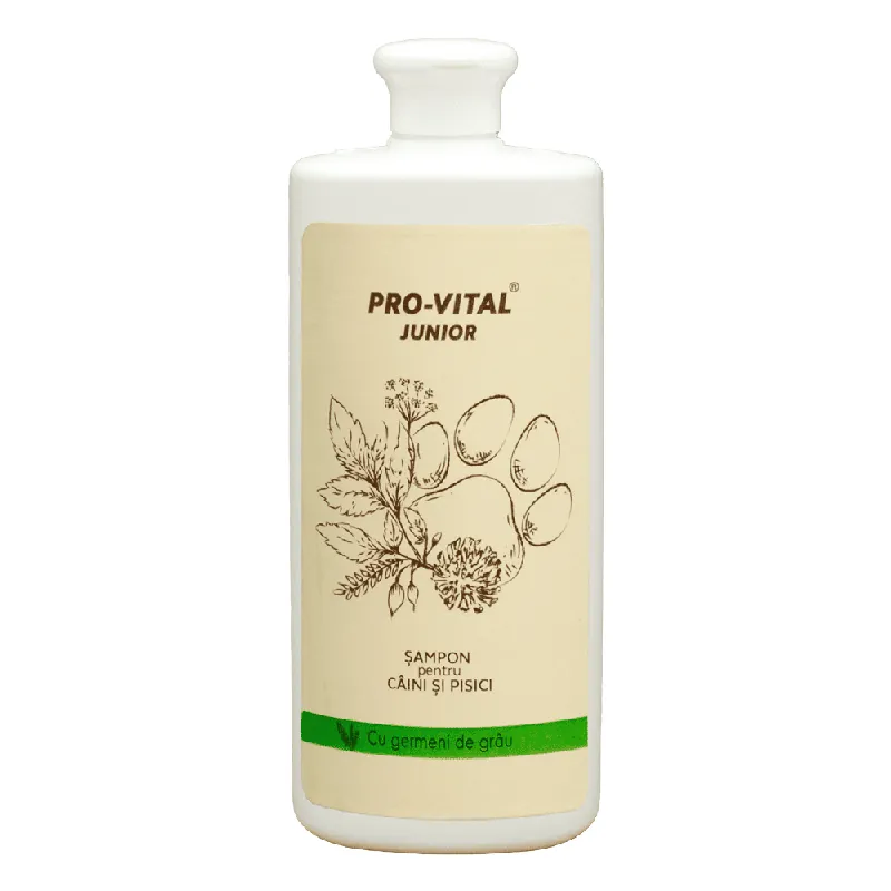 PROMEDIVET Pro Vital Junior Sampon cu Germen de Grau pentru Catei si Pisicute , 200 ml - Ingrijire Delicata pentru Blana Tanara Comandă acum