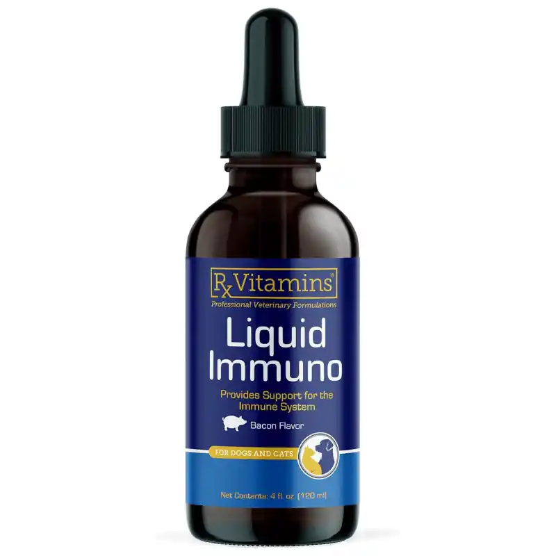 RX VITAMINS Immuno Liquid 120 ml Supliment Lichid pentru Sustinerea Sistemului Imunitar la Caini si Pisici Preț redus