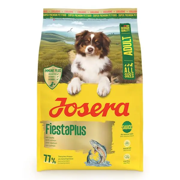 JOSERA Fiesta Plus cu Pasăre și Somon, 3 kg – Hrană Uscată Premium pentru Câini Adulți, cu Vital Booster pentru Sănătate și Vitalitate Reducere de preț