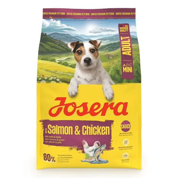 Ofertă de sezon JOSERA Mini cu Somon si Pui, 3 kg Hrană Uscată pentru Câini Adulți de Talie Mică Energie și Vitalitate