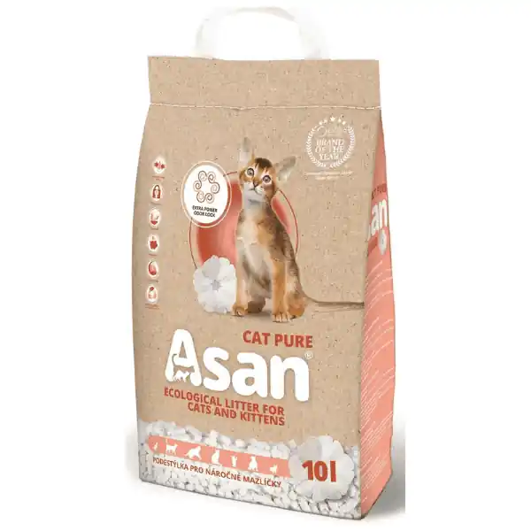 Cumpără acum ASAN Cat Pure Asternut Ecologic pentru Litiera Pisicii 10 L Absorbtie Ridicata si Control Mirosuri Biodegradabil si 100% Reciclabil