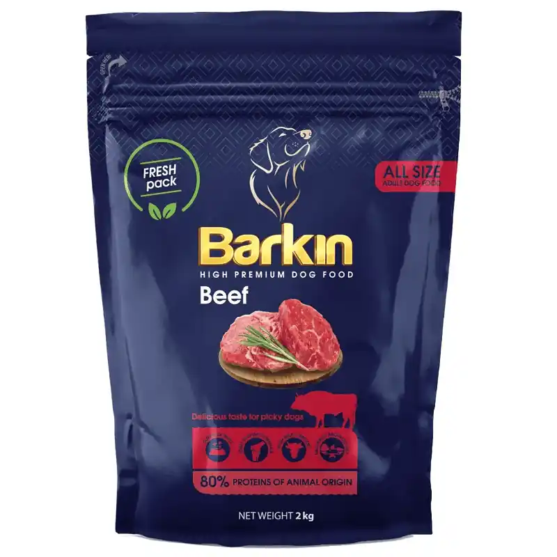 Reducere extra BARKIN Adult All Size cu Vita 2 kg Hrana Uscata Premium pentru Caini Adulti de Toate Taliile Digestie Optima si Suport Articular
