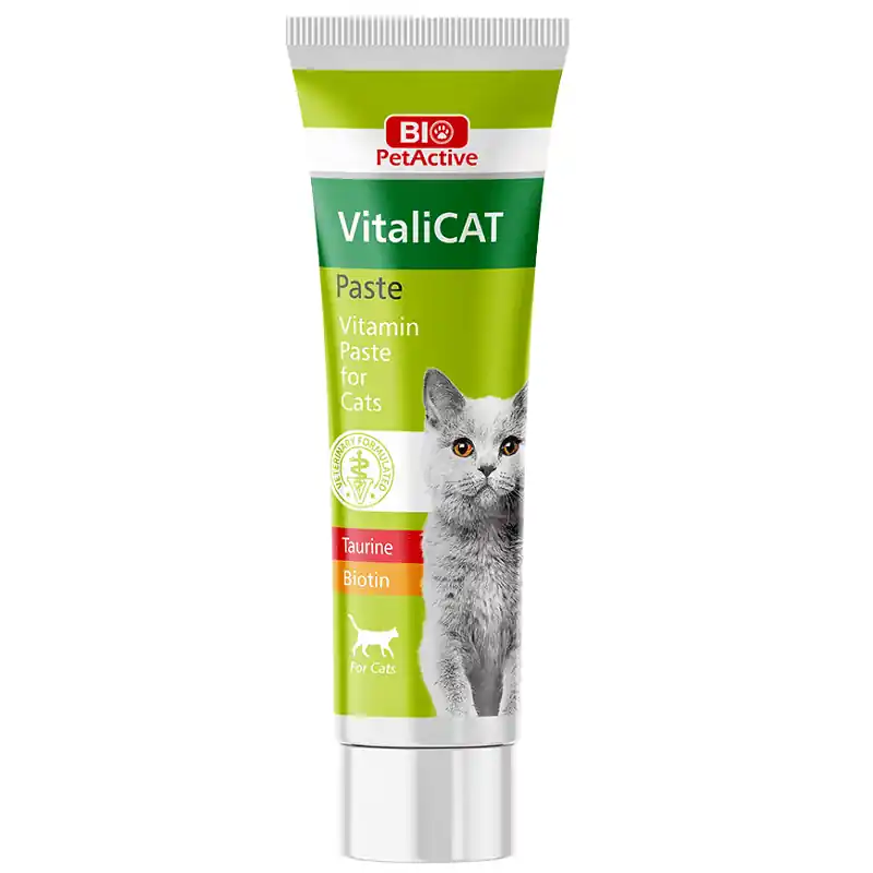 Plată securizată BIO PetActive VitaliCAT Paste 100 ml Pasta Multivitaminica pentru Pisici cu Taurina si Metionina Suport pentru Vitalitate, Blana si Imunitate