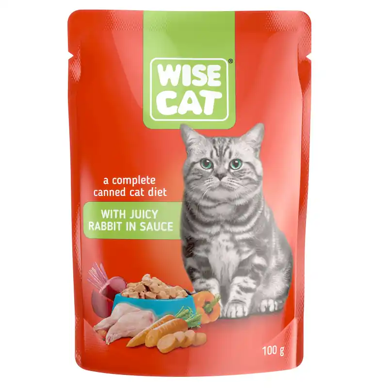 WISE Cat cu Iepure in Sos, 100 g Hrană Umedă pentru Pisici Adulte Cumpără acum