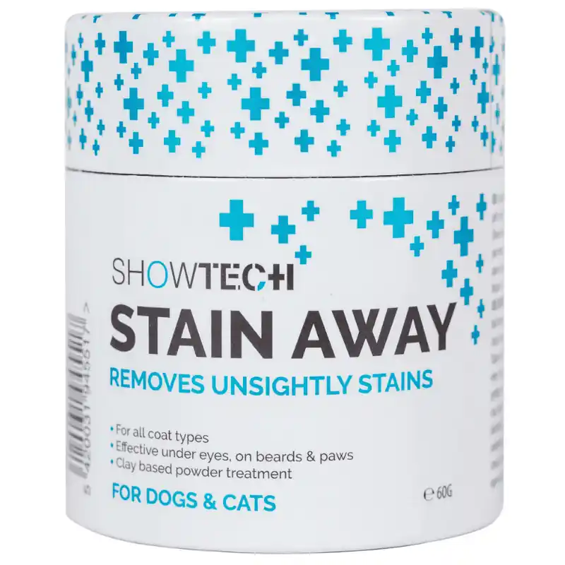 SHOWTECH+ Stain Away 60 g Pudra Cosmetica Profesionala pentru Indepartarea Petelor Lacrimale la Caini si Pisici Plată sigură
