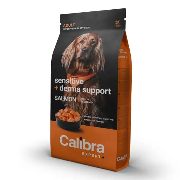 CALIBRA Dog Expert+ Adult Sensitive & Derma Support 12 kg Hrană Uscată Superpremium Pentru Câini Adulti cu Piele Sensibilă Expediere rapidă