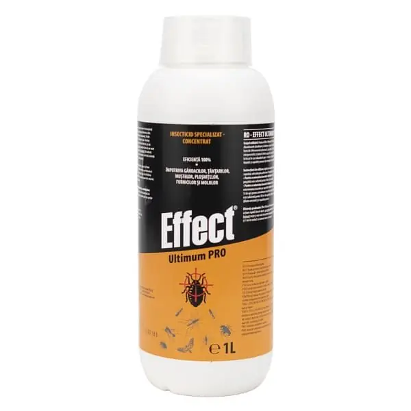 EFFECT Ultimum Pro 1 L Insecticid Profesional Concentrat pentru Insecte Târâtoare și Zburătoare Doar azi