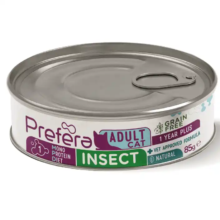 PREFERA Monoprotein Diet Adult cu Insecte 85 g Hrana Umeda Monoproteica Fara Cereale Pentru Pisici Plată securizată