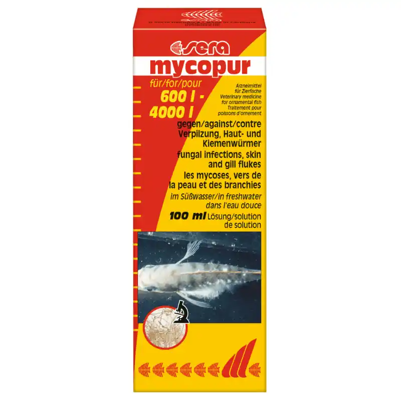 SERA Mycopur 100 ml Tratament Antifungic si Antiparazitar pentru Pesti Ofertă