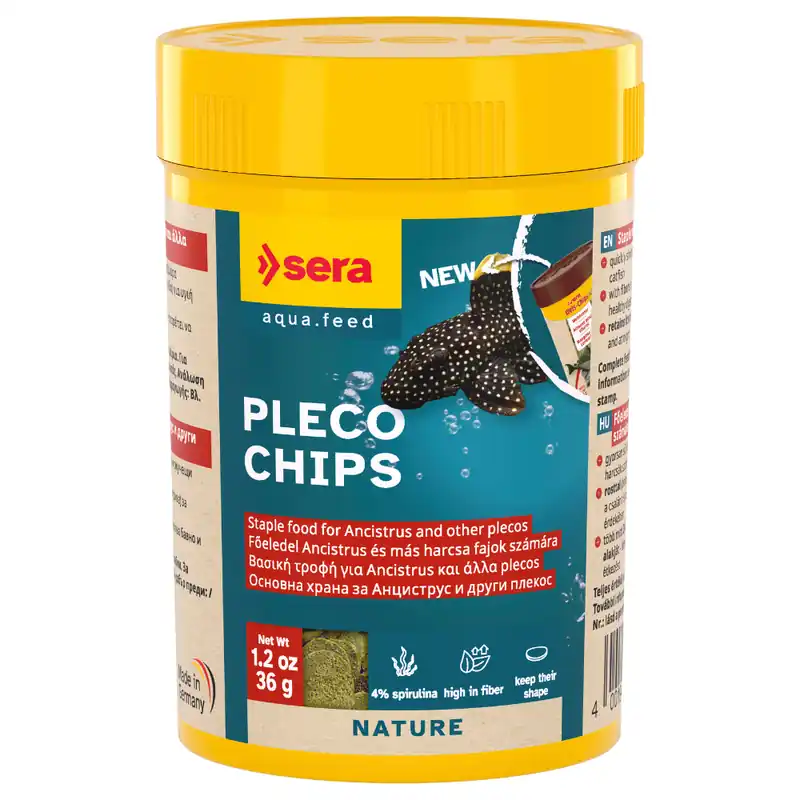 SERA Pleco Chips Nature, Hrana Pentru Pesti Ancistrus si Pleco, 100 ml Reduceri
