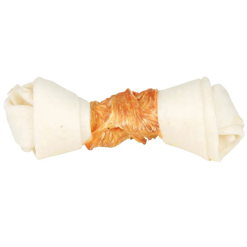 Recompensa Pentru Caini, DENTAFUN Os Innodat cu Carne de Pui, 15 cm 70g Ofertă limitată