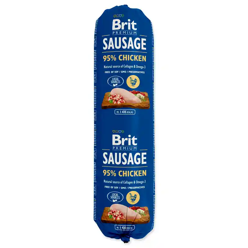 BRIT PREMIUM, Pui, Salam Pentru Caini, (95% carne), 800g Cumpărături sigure
