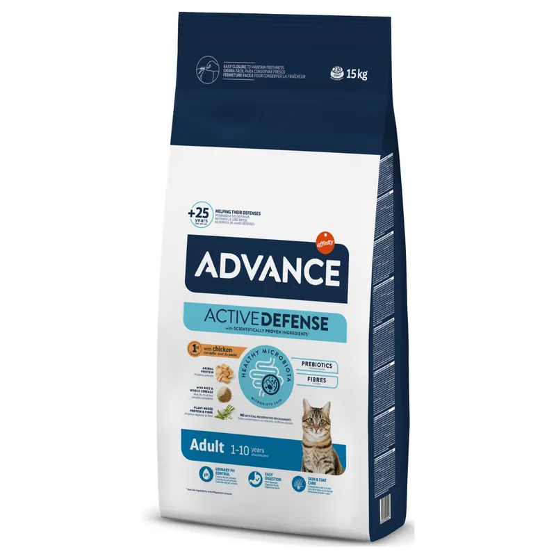 ADVANCE Adult, cu Pui, Hrana Uscata Pisici, 15 Kg Plată sigură