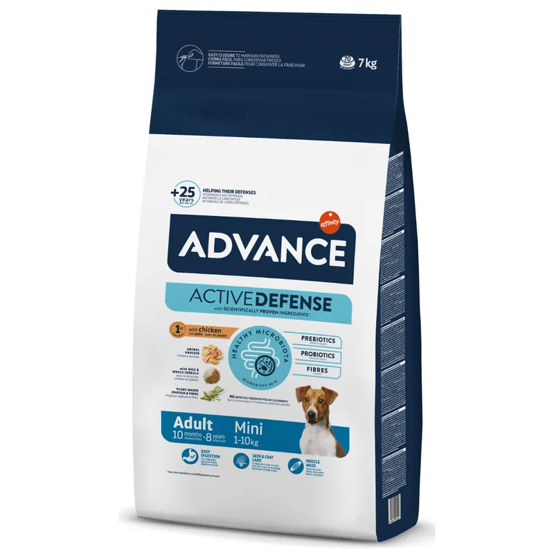 ADVANCE Adult Mini, cu Pui, Hrana Uscata Caine, 7Kg Disponibil imediat