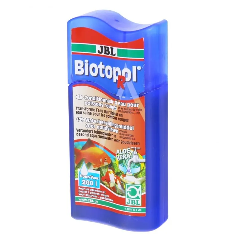 Disponibil imediat JBL Biotopol R 100 ml Solutie pentru Conditionarea Apei de Robinet în Acvarii cu Carasi Aurii
