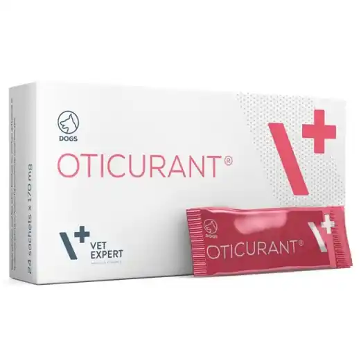 Discount VETEXPERT Oticurant, Pudra Pentru Curatarea Urechilor la Caini, 24 Plicuri