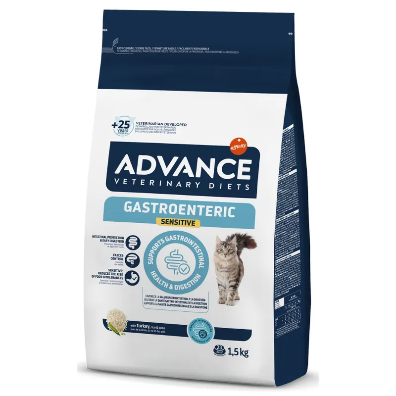 ADVANCE Veterinary Diets Gastroenteric Sensitive Hrana Uscata Pisici cu Boli Gastrointestinale, 1.5kg Comandă acum