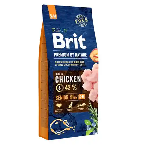 BRIT PREMIUM By Nature Senior Small / Medium S-M, cu Pui, Hrana Uscata Caine Talie Mica / Medie, 8Kg Preț promoțional