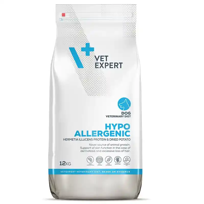 VETEXPERT 4T VETERINARY DIET Hypoallergenic, Insecte, Hrana Uscata Caine cu Intolerante sau Alergii Alimentare, 12kg Cumpără acum
