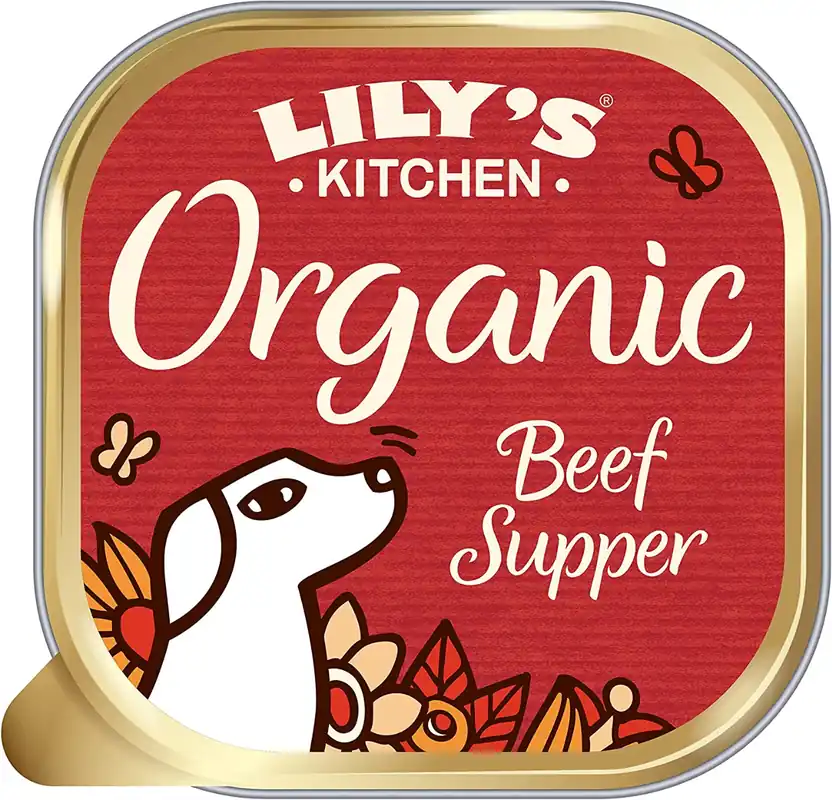 LILY‘S KITCHEN Organic Beef Super, cu Vita, Conserva Hrana Umeda BIO Pentru Caini 150g Disponibil imediat