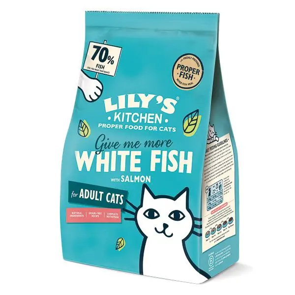 LILY‘S KITCHEN Fishermans Feast, cu Peste Alb si Somon, Hrana Uscata Fara Cereale Pentru Pisici Adulte 800g Mai ieftin